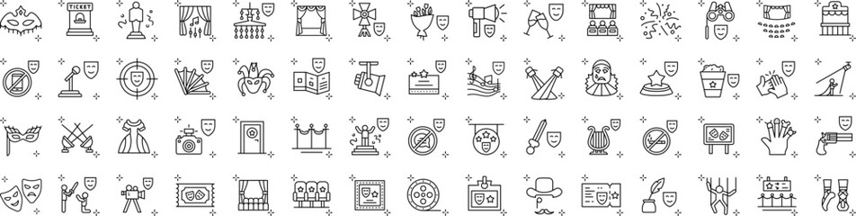 Theater icon collections vector design