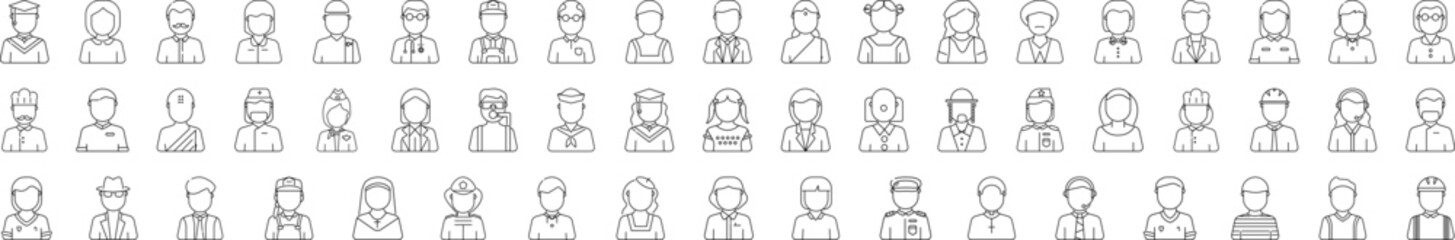 Avatars icon collections vector design