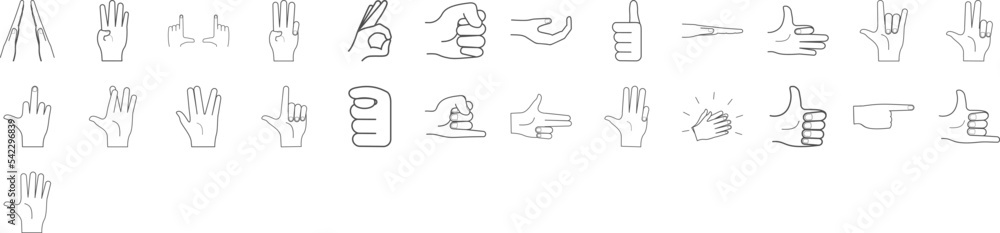 Poster hands icon collections vector design