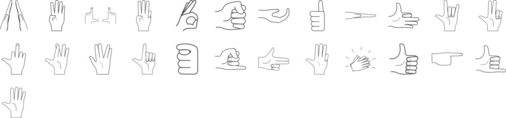 Hands icon collections vector design