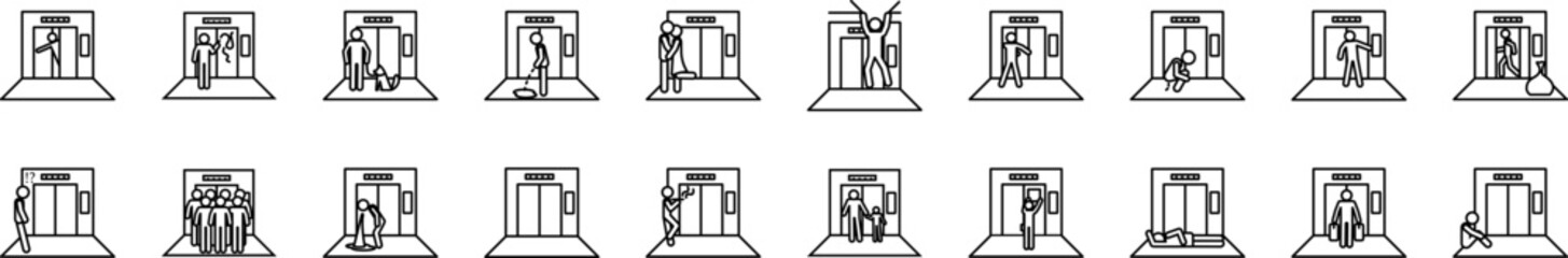 In the elevator icon collections vector design