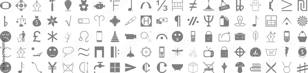 Poster web icon collections vector design