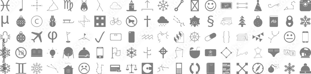 Poster web icon collections vector design