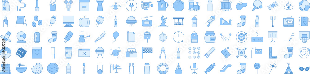 Poster web icon collections vector design