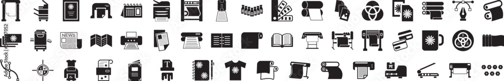 Poster typography icon collections vector design