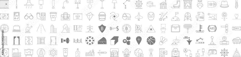 Poster web icon collections vector design