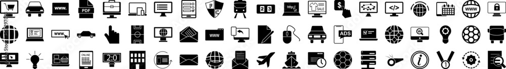 Poster web icon collections vector design