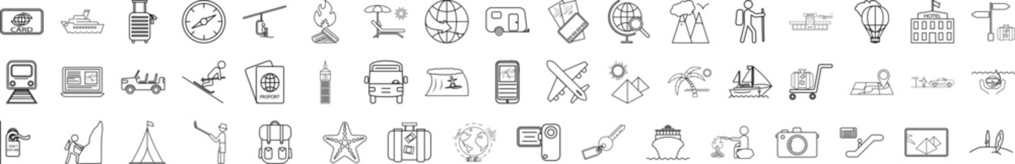 Tourism icon collections vector design
