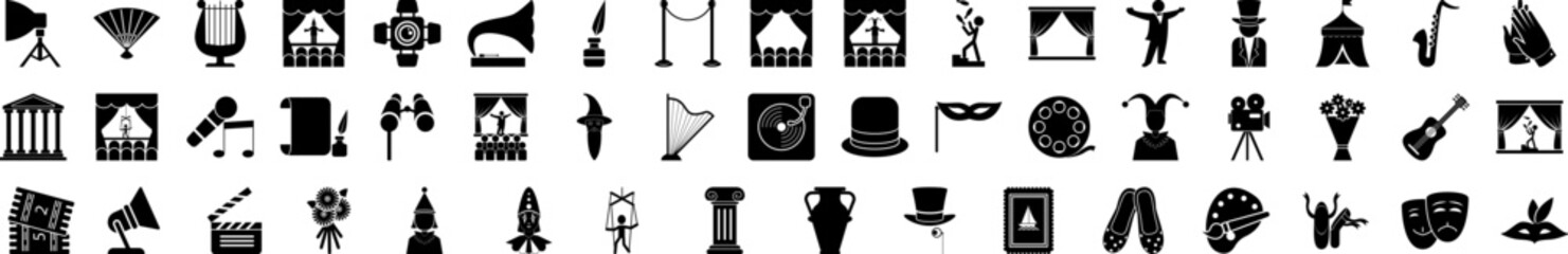 Theatre icon collections vector design