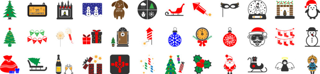 Winter icon collections vector design