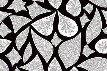 traditional paisley art work for textile prints and seamless pattern beautiful paisley art work with dusty color tone