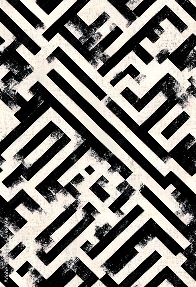 Poster abstract artistic flecked stroke natural noisy grid check. seamless pattern with fabric texture seam
