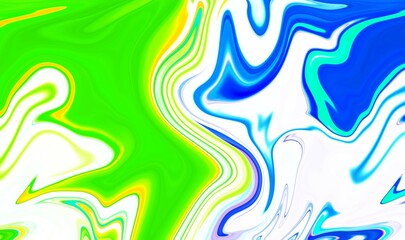 Fototapeta premium Hand Painted Background With Mixed Liquid Green Blue Paints. Abstract Fluid Acrylic Painting. Marbled Colorful Abstract Background. Liquid Marble Pattern.