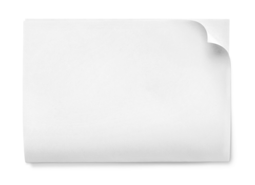 Paper page white blank isolated blank page empty