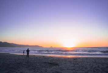 Fototapeta premium Atardecer en la playa