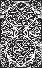 Decorative black and white gothic ornament, base for tattoo