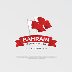 Bahrain independence day banner template