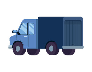 blue truck transport