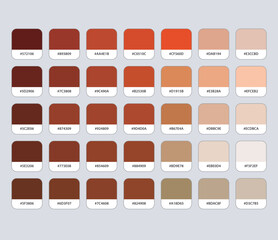Brown color palette with hex