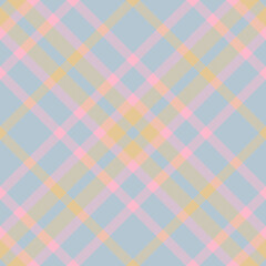 Plaid pattern vector. Check fabric texture. Seamless textile design for clothes, paper print.