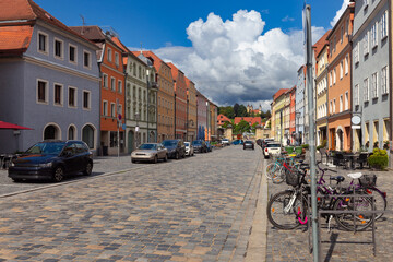 Regensburg. Street in the old medieval town.