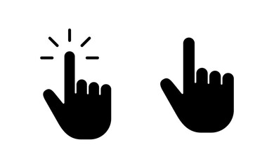 Hand cursor icon vector for web and mobile app. cursor sign and symbol. hand cursor icon clik