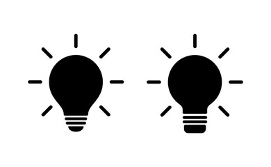 Lamp icon vector for web and mobile app. Light bulb sign and symbol. idea symbol.