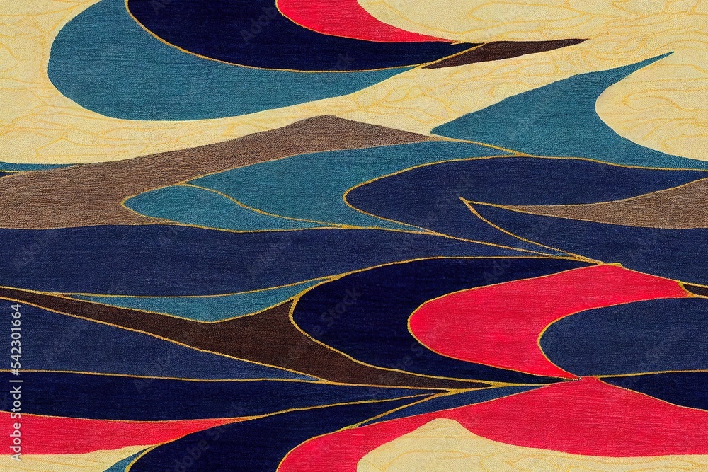 Poster artistic geo deep dye geo dark ombre stripe, check coloured boho pattern seamless dyed print pattern