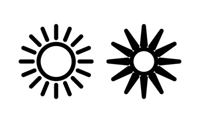 Sun icon vector for web and mobile app. Brightness sign and symbol.