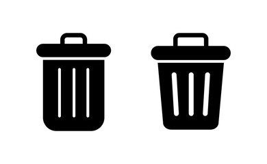 Trash icon vector for web and mobile app. trash can icon. delete sign and symbol.