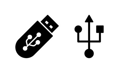 Usb icon vector for web and mobile app. Flash disk sign and symbol. flash drive sign.