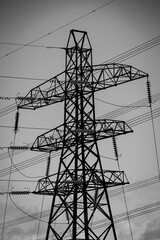Electric pylon silhouette