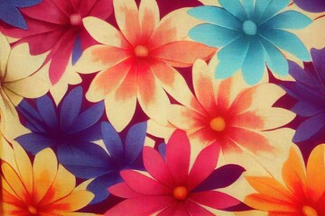 Colorful floral fabric used in Brazilian June festival. Chitao fabric. Fabric used in Carnival and fluff