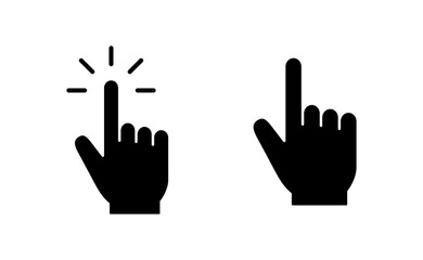 Hand cursor icon vector for web and mobile app. cursor sign and symbol. hand cursor icon clik