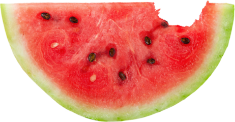 Bitten Slice of Watermelon - Isolated
