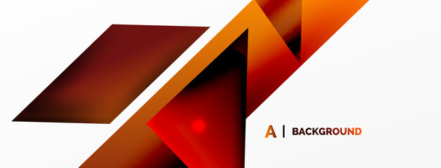 Dynamic 3d geometric abstract background. Triangles and other simple forms composition. Vector Illustration For Wallpaper, Banner, Background, Card, Book Illustration, landing page