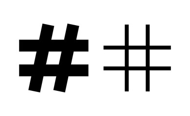 Hashtag icon vector for web and mobile app. hashtag sign and symbol