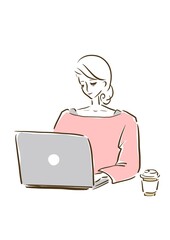 Women working on computers.