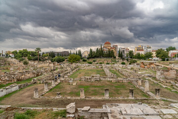 Dipylon and Pompeion historic ruins in Athens Greece