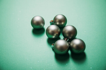 blue and silver balls