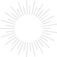 放射線(グレー)　集中線　サンバースト