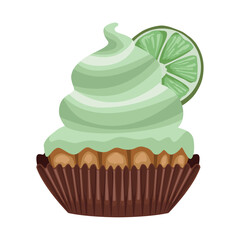 sweet cupcake with lemon