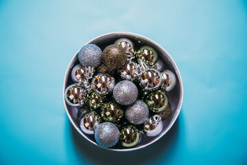 silver Christmas gift. 