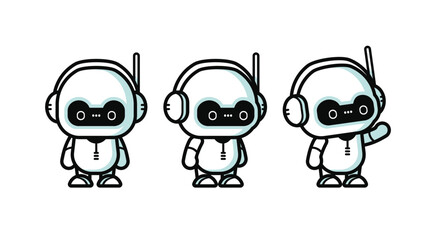 Obraz premium Little Robot Illustration