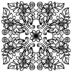 Seamless pattern abstract floral ornament  