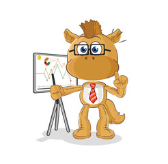 horse marketing character. cartoon mascot vector