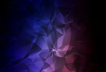 Fototapeta na wymiar Dark Pink, Blue vector abstract polygonal background.