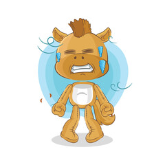 horse cold illustration. character vector