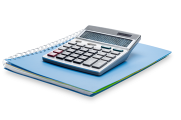 Calculator isolated on white background