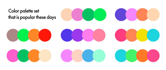 color harmony. Trendy color scheme. POP color scheme palette